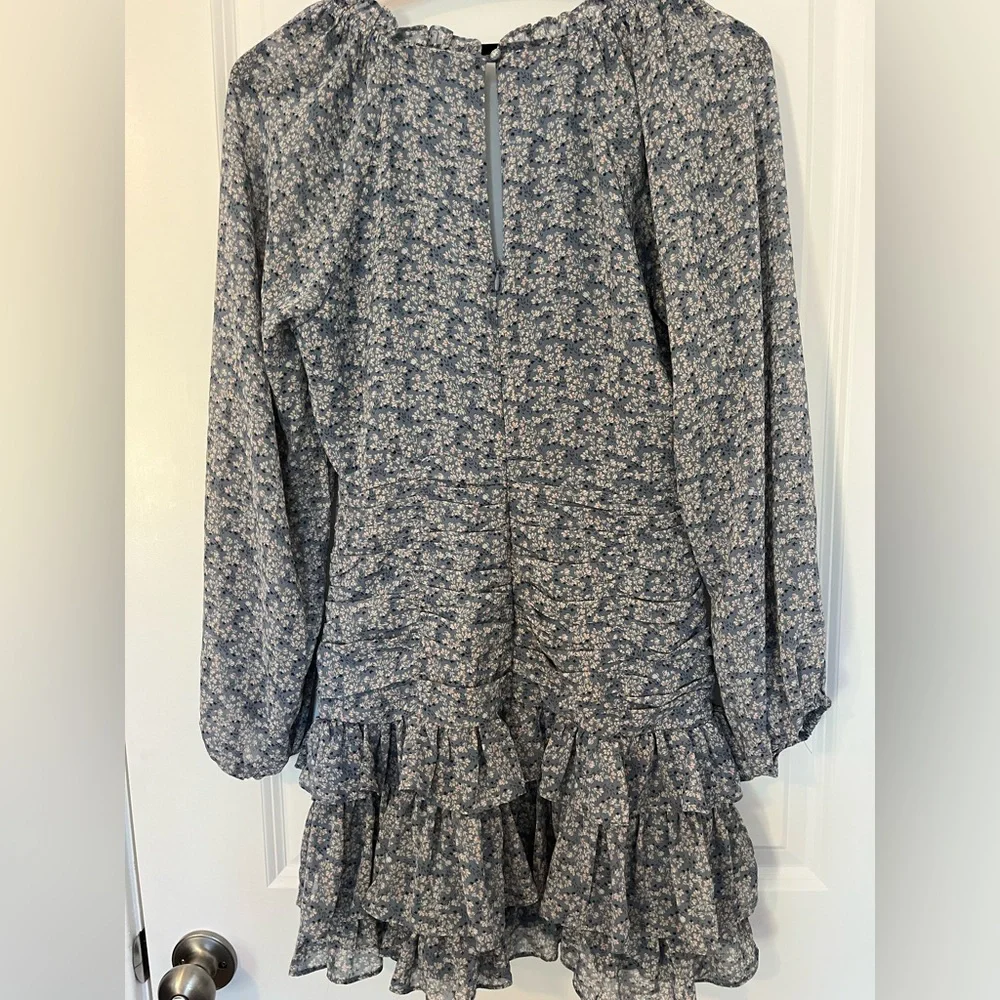 ASTR The Label Tiered Ruffle Floral Mini Dress Size Small